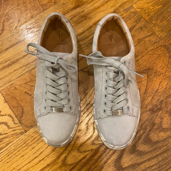 NWOB Frye Suede Grey Ivy Low Lace with Marbled Soles Size 6 - Picture 3 of 8